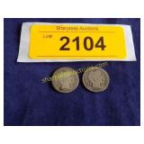 2 Barber dimes.  1916 S and 1911