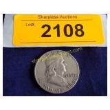 1954 D Franklin half dollar.