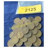 Bag of wheat pennies.