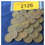 Bag of wheat pennies.