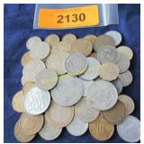 Bag of foreign coins.