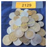 Bag of foreign coins.