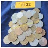 Bag of foreign coins.