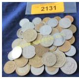 Bag of foreign coins.
