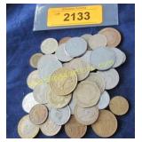 Bag of foreign coins.