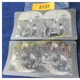 Antique stereo view card Black Americana