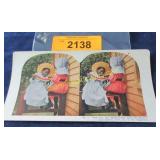 Antique stereo view card Black Americana