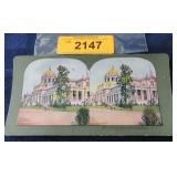 Antique stereo view card Missouri State Building