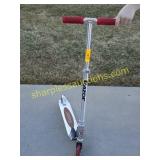 Red Razor two wheel scooter