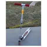 Red Razor two wheel scooter