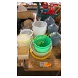 Kitchen storage jars, Tupperware