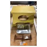 accordion hanger, step stool, vintage pics