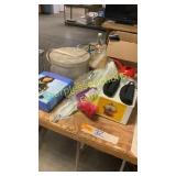 Baby carrier, hat box, cheese/cracker server