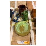 Stein, plates, pitcher