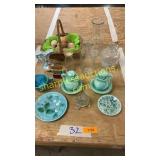 Decorative pitchers, vases, Arkansas pottery mug