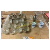 Glass bowls, serving pieces