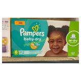 Pampers baby dry diapers size 6 112 pack