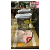 Cereal saver storage containers, heart serving