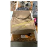 Flower backpack, tan backpack