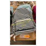 Stripped backpack, blue backpack