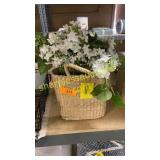 Hanging basket w/ flowers