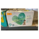 Pampers pure diapers size 3 116pk