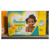 Pampers swaddlers diapers size 6 84pk