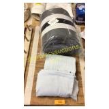 Curtains, king quilt