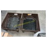 Square planters on wheels