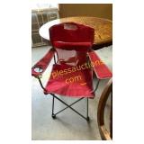 Red folding chair