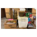 Assorted household items, cooler