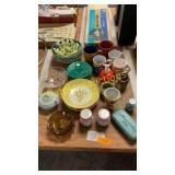 Assorted mugs, plates, household