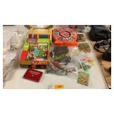 Vintage toys, books, puzzles