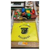 Vintage toys, seat cushion