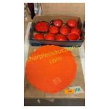 Orange placemats, orange dishes