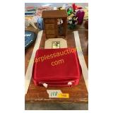 Jewelry box, red case, box