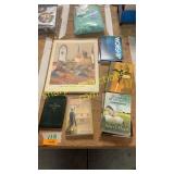 Books, posters, cross