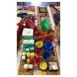 Vintage salt and pepper , canister set