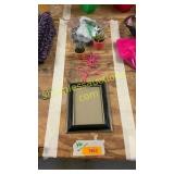 Sand garden, fake succulent plants, frame