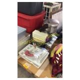 Light, silverware, pans