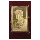 Gold stamp replica, Jackie Robinson black