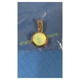 .925 pendant with round stone