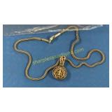 Necklace with pendant marked .925