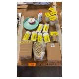 Soap dishes, deoderant, candles, misc