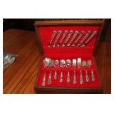 Rogers 1810 Silverplate Flatware Set with Chest