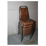 Vintage Kitchen Stacking Chairs (6)
