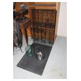 Dog Crate (41' X 26'), Dog Bowls, Bird Feeder