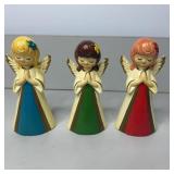 (3) 6' Vintage Homco Angels - Red, Blue, Green