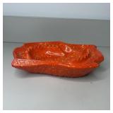 13 1/2' Mid Century Drip Glaze Ceramic Ashtray
