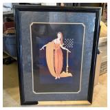 33x26 ERTE 'Tassel Gown' Serigraph
